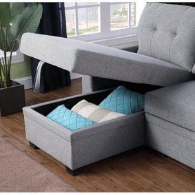 L-Shape Sectional Sleeper Sofa Cum Bed 5 Seater - WoodenTwist