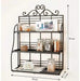 Exclusive 3-Tier Fold-able Shelf Rack Kitchen/Bathroom Counter top - WoodenTwist