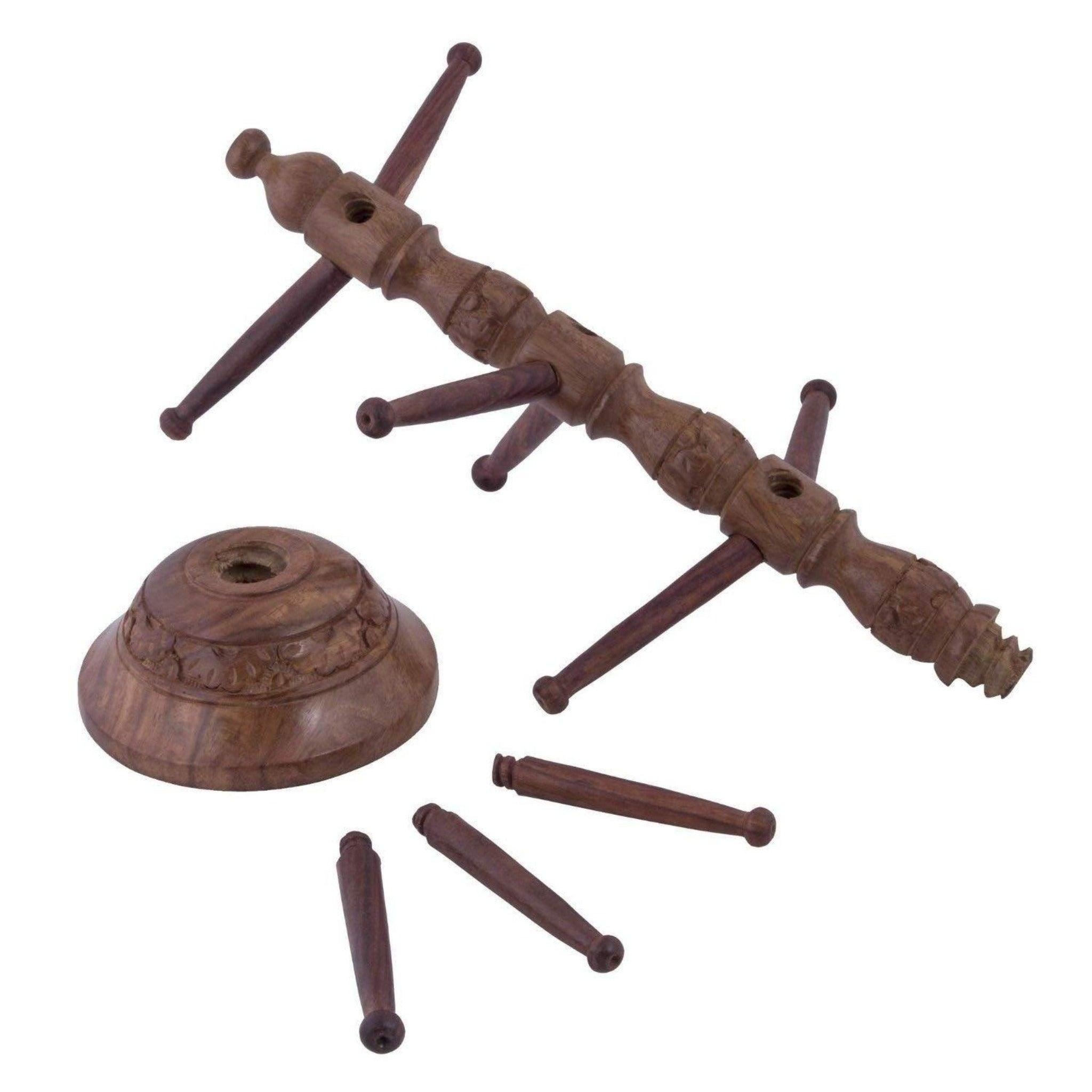 Wooden Handicraft Wooden Bangle Stand Hand Carved - WoodenTwist