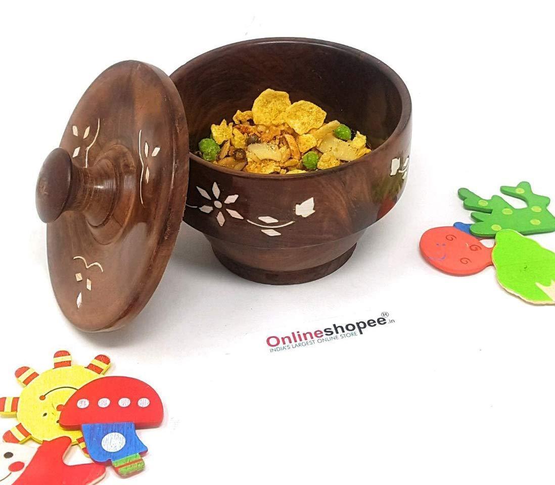 Sheesham Wood Bowl with Covering Plate