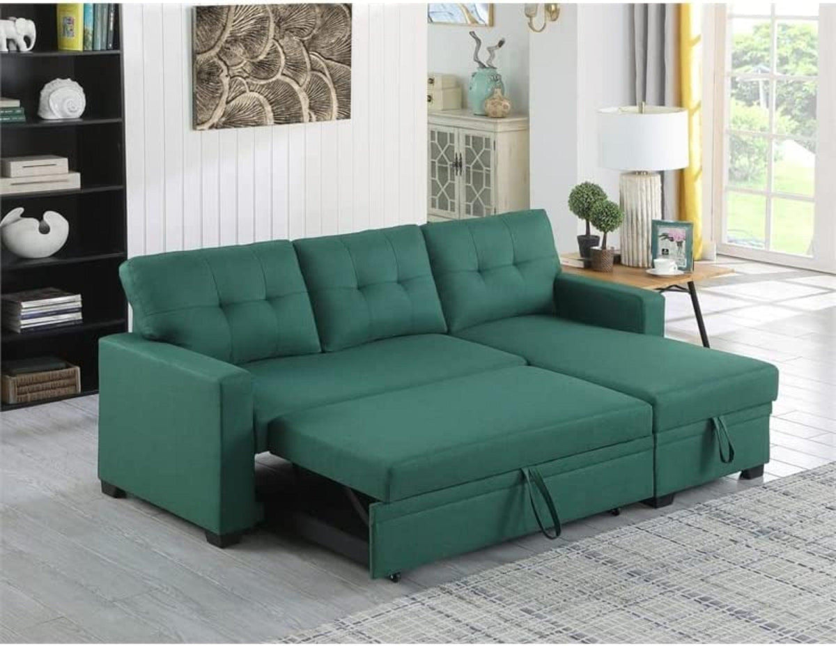 L-Shape Sectional Sleeper Sofa Cum Bed 5 Seater - WoodenTwist