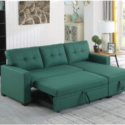 L-Shape Sectional Sleeper Sofa Cum Bed 5 Seater - WoodenTwist