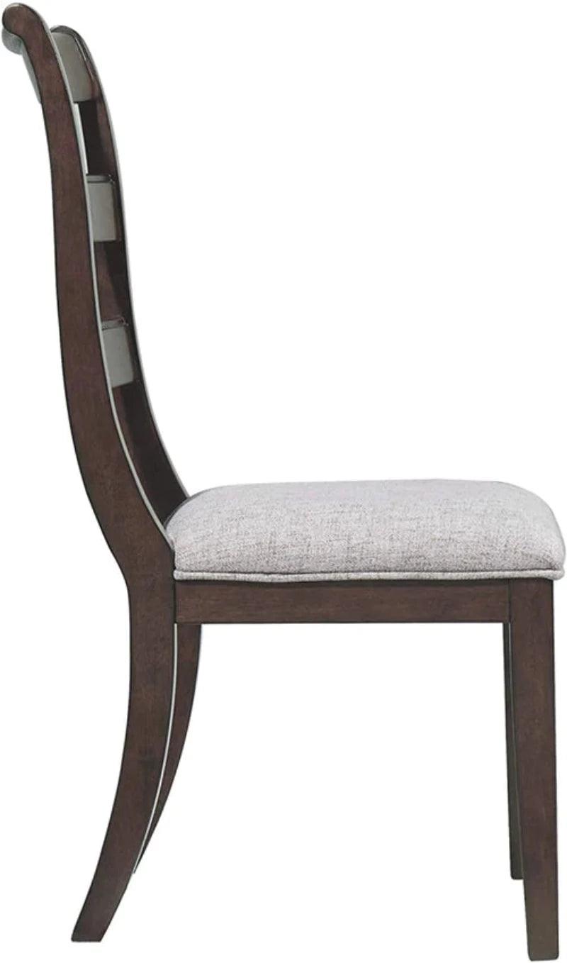 Modern Traditional Cushioned Dining Chair (Set of 2, Walnut Finish) - WoodenTwist