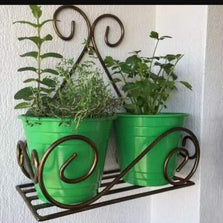 Planter Stand Flower Pot Stand for Balcony Living Room Outdoor Indoor Grill Rack (Set of 4) - WoodenTwist