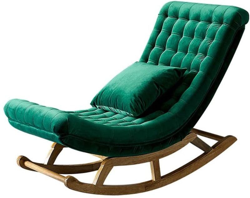 Green Recliner Lounger Rocking Chair in Premium Soft Comfortable Cushion