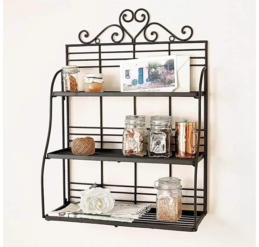 Exclusive 3-Tier Fold-able Shelf Rack Kitchen/Bathroom Counter top - WoodenTwist