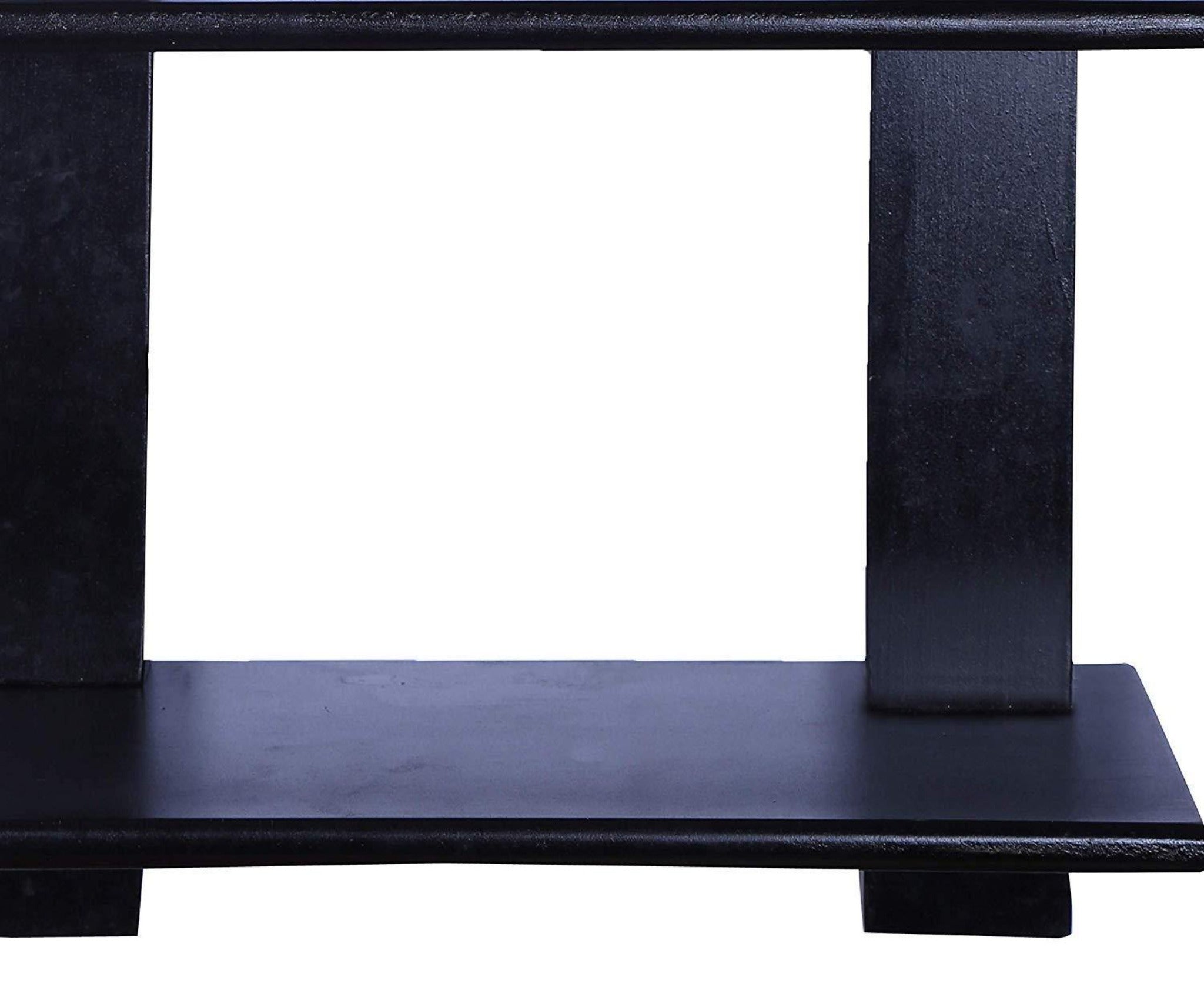 black wall shelf