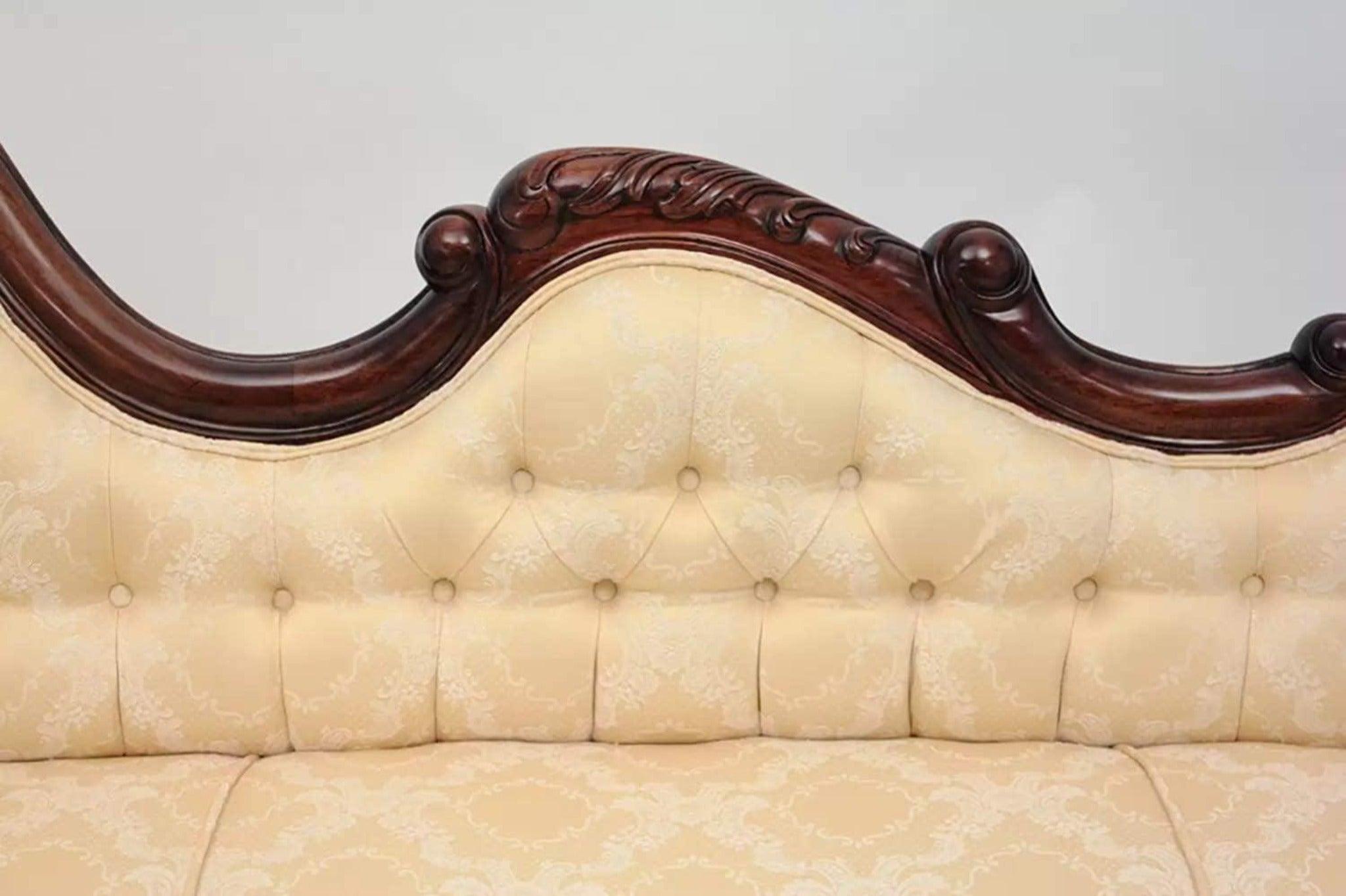 Céleste Teak Wood Chaise Lounge Settee - office setting