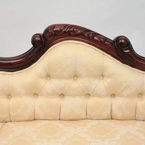 Céleste Teak Wood Chaise Lounge Settee - office setting