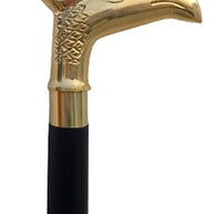 Antique Brass Design Head Handle Vintage Style Wooden Walking Cane Stick - WoodenTwist
