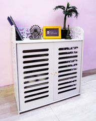 wooden shoe rack
