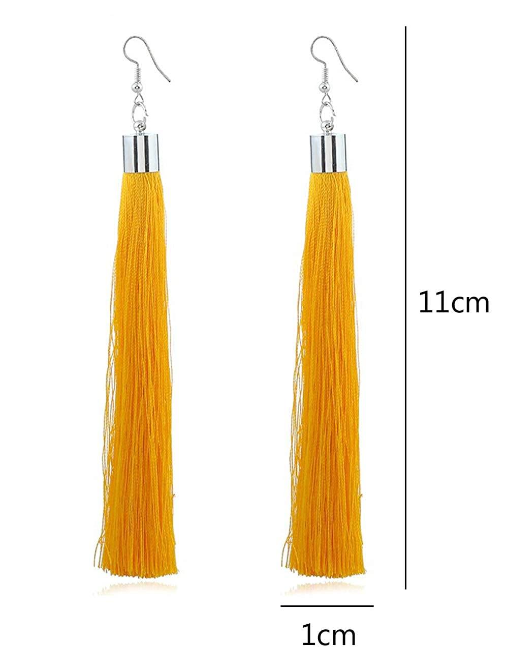 Mustard Tassel Earrings – Tassel Amor