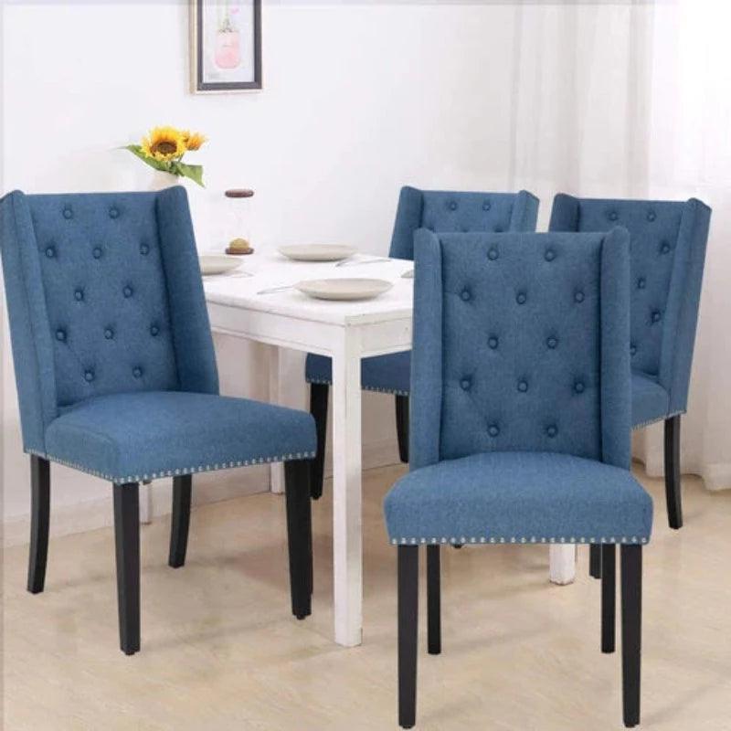 Modern Comfortable Backrest Dining Chair For Living Room (Set of 4) - WoodenTwist