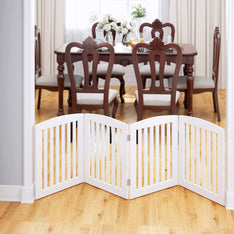 Wooden Portable Safety Pet Fence Gate Partition For Kids (4 Panel) - WoodenTwist