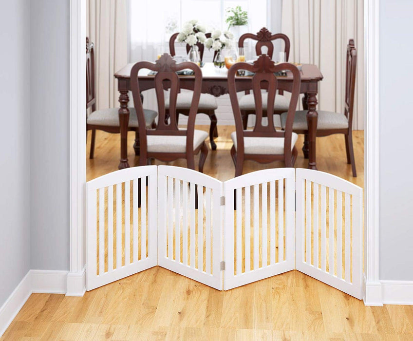 Wooden Portable Safety Pet Fence Gate Partition For Kids (4 Panel) - WoodenTwist
