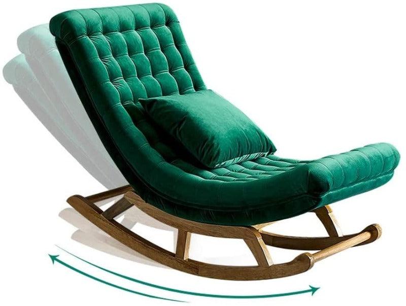 Green Recliner Lounger Rocking Chair in Premium Soft Comfortable Cushion