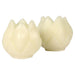 Hand Module set of 2 Lotus wax filled votive in ivory white - WoodenTwist