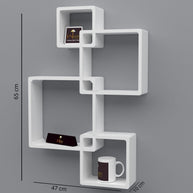 Rafuf Intersecting Floating Wall Shelves size guide, 65 cm height