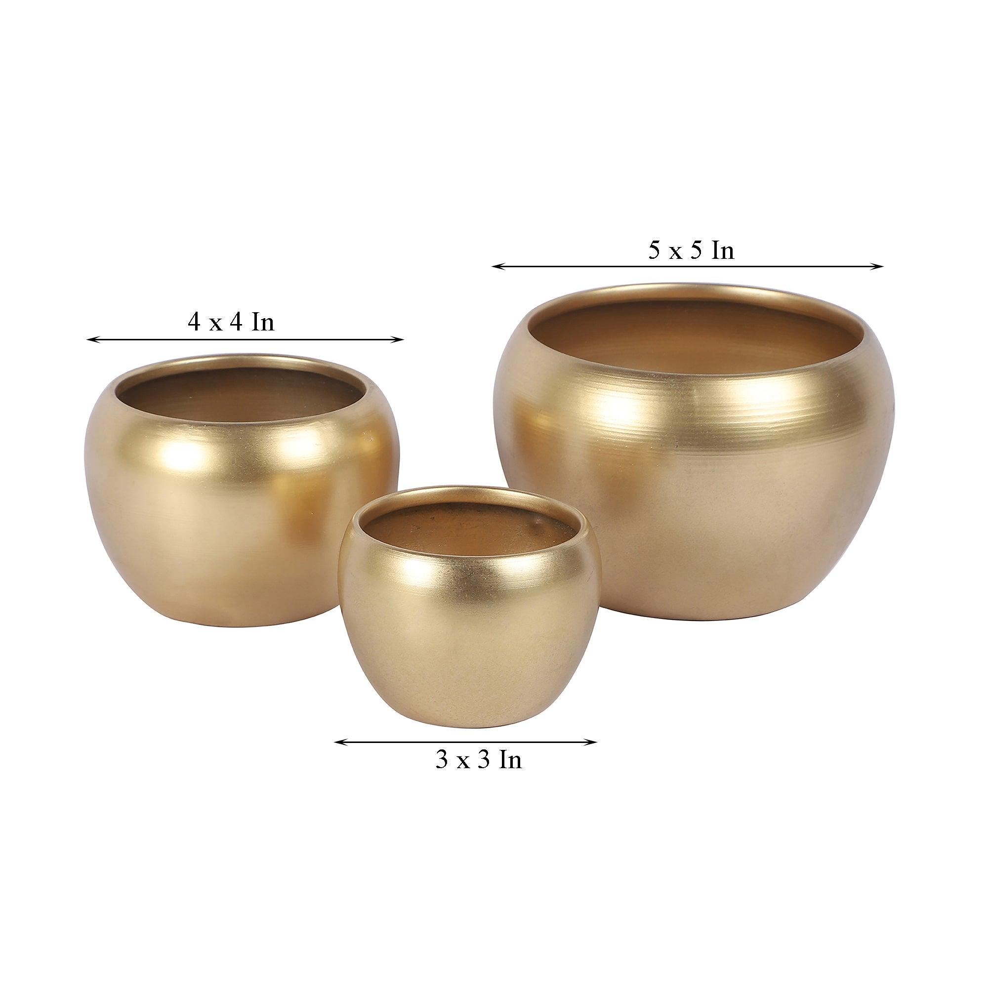 Metal Apple Planter (Set of 3) - WoodenTwist