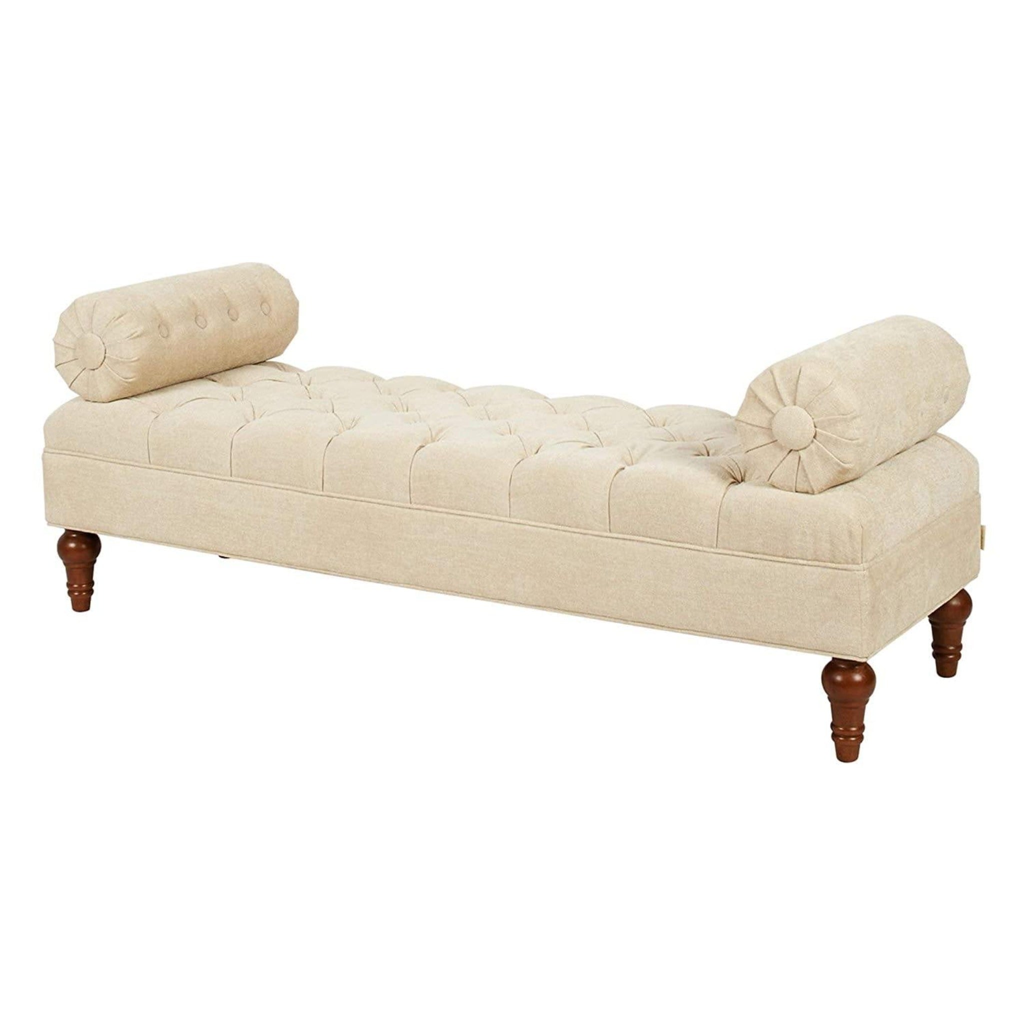 Lewis Bolstered Lounge Entryway Bench Three Seater Sofa diwan Couch Lounger Lounge diwan Settee for Living Room Sofa Set - WoodenTwist