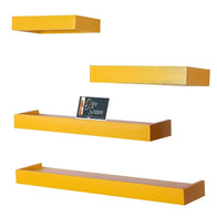 Wooden Rectangular Floating Wall Shelves set of 4 - WoodenTwist