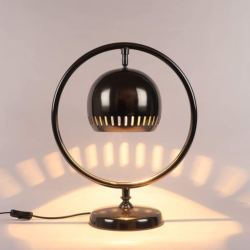 Black Halo Adjustable Table Lamp - WoodenTwist