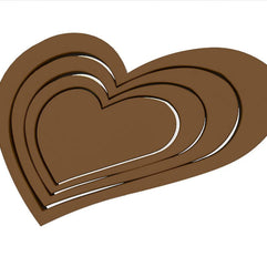Decals Design Hearts Wooden Wall Sticker (Red) - WoodenTwist