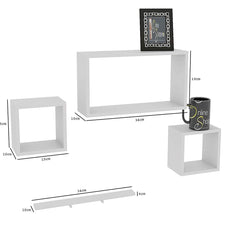 white floating wall shelf
