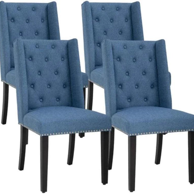 Modern Comfortable Backrest Dining Chair For Living Room (Set of 4) - WoodenTwist
