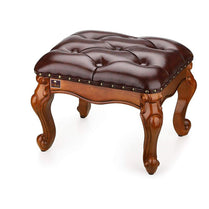 Wooden Twist Squat Teak Wood Small Footrest Pouf & Ottoman Stool - WoodenTwist