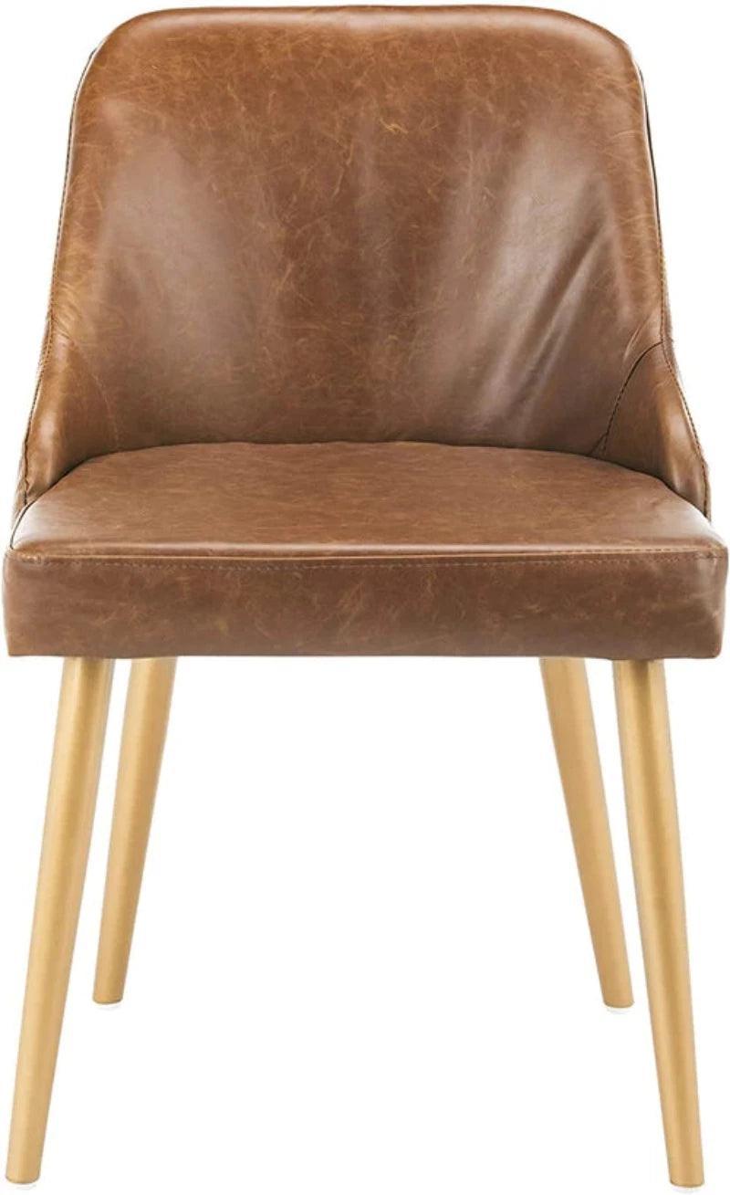 Mid-Century Slate and Gold Finish Dining Chair (Set of 2) - WoodenTwist