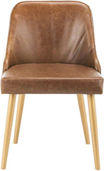 Mid-Century Slate and Gold Finish Dining Chair (Set of 2) - WoodenTwist