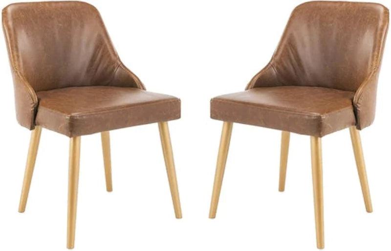 Mid-Century Slate and Gold Finish Dining Chair (Set of 2) - WoodenTwist