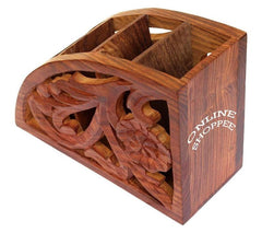 wooden remote stand