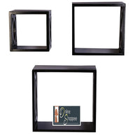 Elegant Floating Wall Shelf Set of 3 - Close-up View