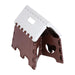 Plastic Folding Stool Brown and White - WoodenTwist
