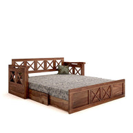 Wooden Sofa Cum Bed for Living Room Home (Teak Wood) - WoodenTwist