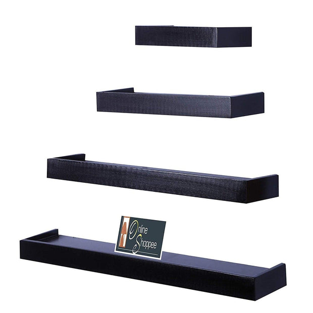 Wooden Rectangular Floating Wall Shelves set of 4 - WoodenTwist