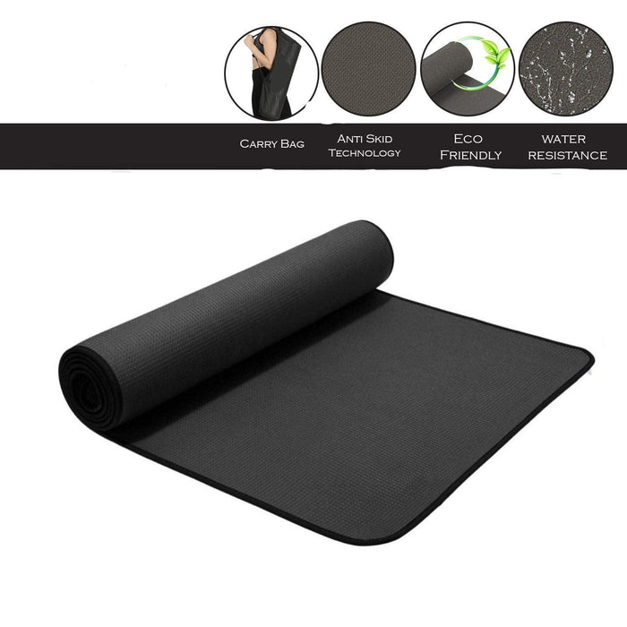 Yoga Mat with Anti-slip Texture for Men & Women with 4mm Thickness- Comfortable support - WoodenTwist