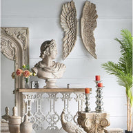 Wooden Twist Hand Carved Pedestal Style End Table Mango Wood - WoodenTwist