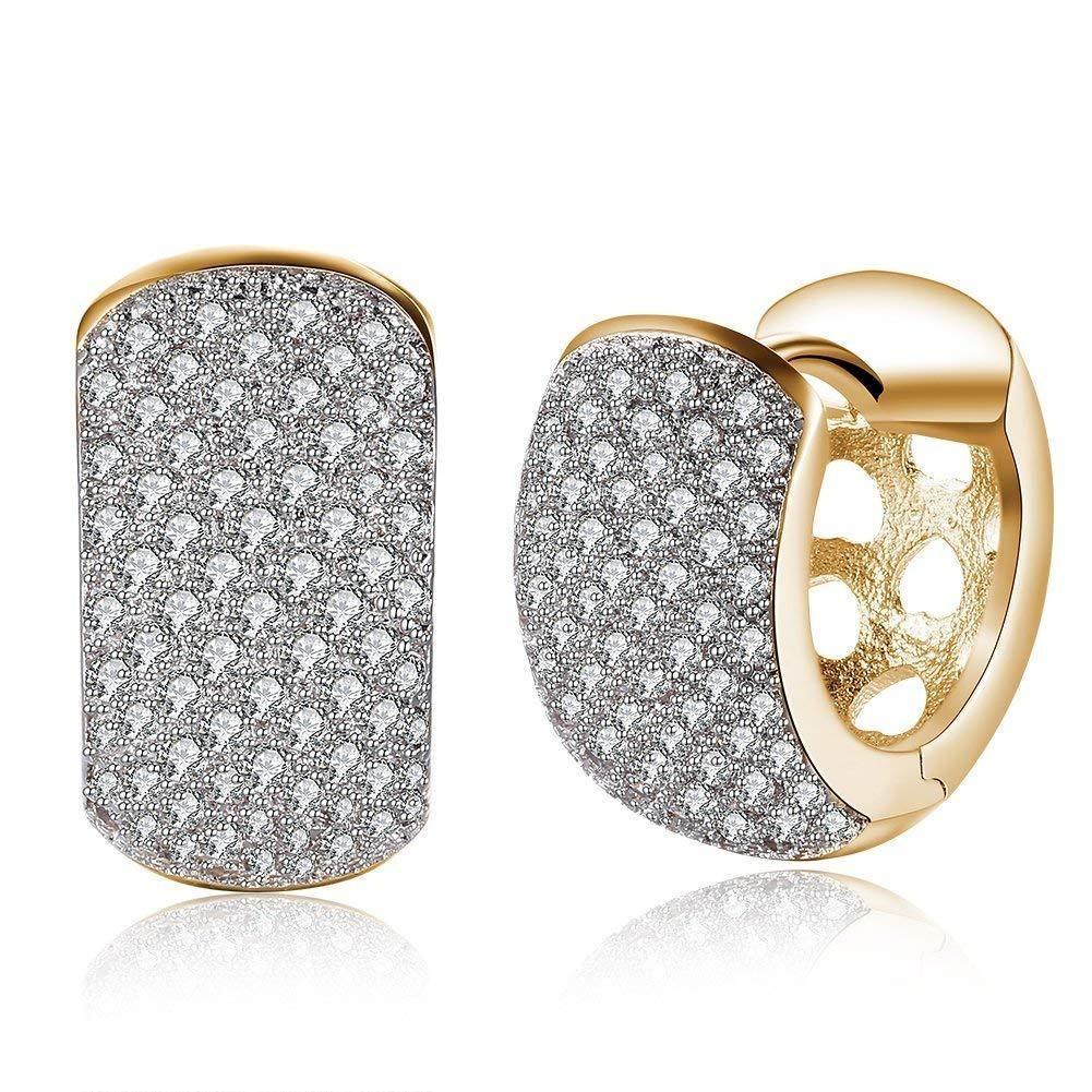 Raafi Golden Crystal Stud Earrings
