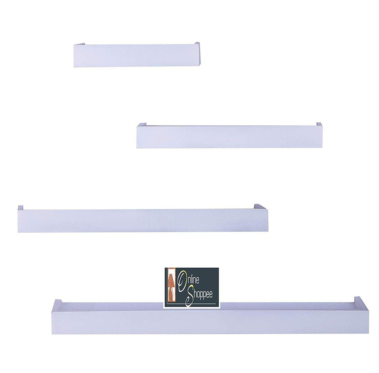 Wooden Rectangular Floating Wall Shelves set of 4 - WoodenTwist