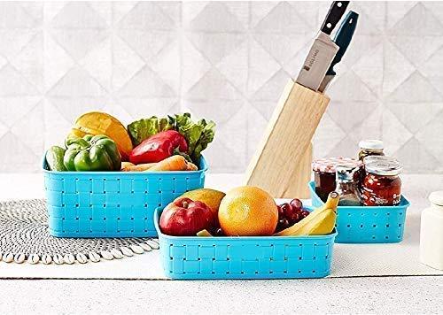 Vegetable & Fruit Plastic Basket Set (3 in 1) - WoodenTwist