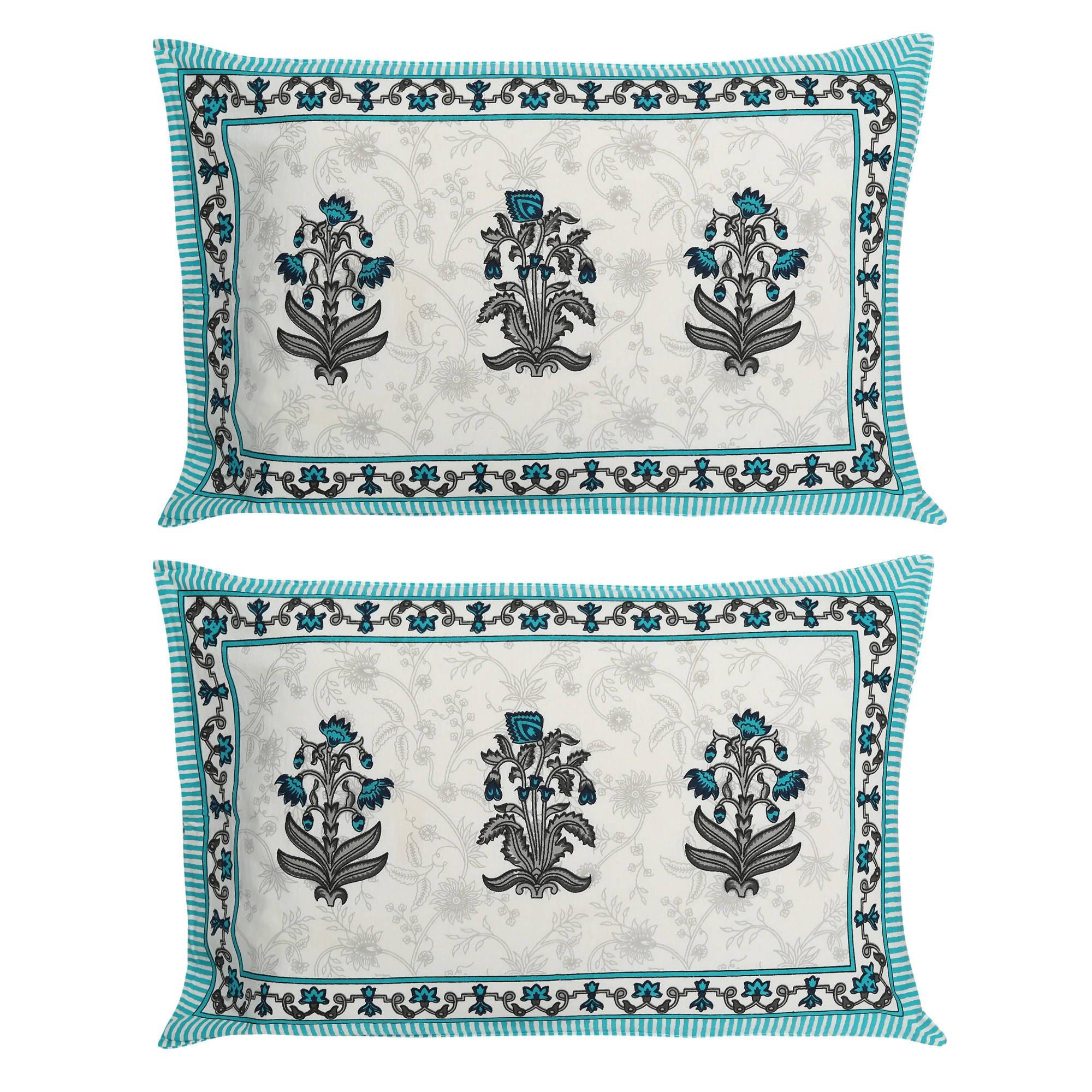 Rajasthani Jaipuri Great Cotton Block Print bed sheets - WoodenTwist