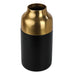 "Cylindrical Deidra" wood small Gold vase - WoodenTwist