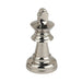 King Chess Table Décor Shiny Nickel Silver Finish Small - WoodenTwist