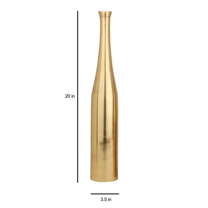 Golden Champagne Bottle Table Vase Large - WoodenTwist