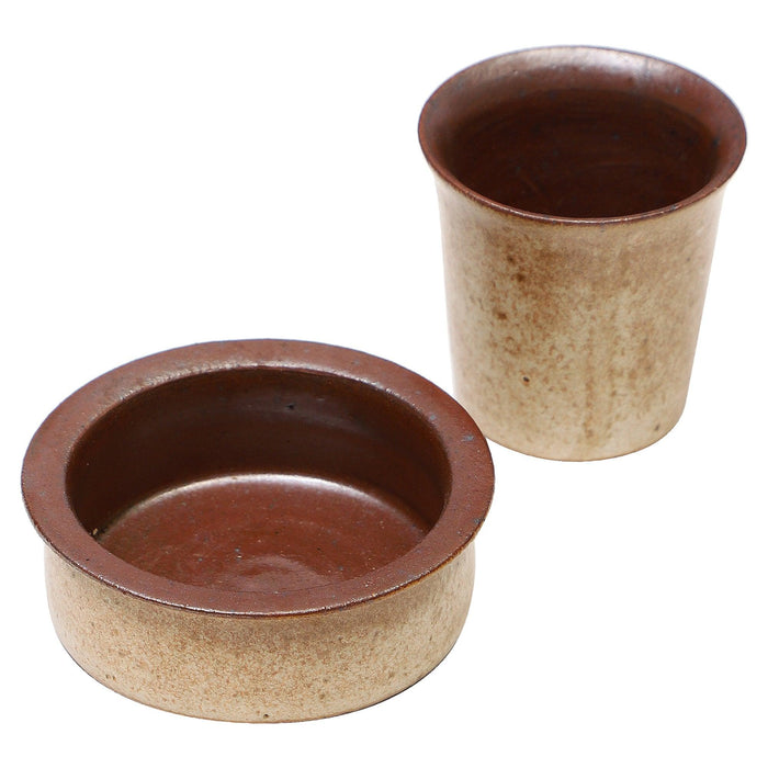 STUDIO POTTERY FILTER COFFEE SET WITH TUMBLER AND BOWL (200 ml) - WoodenTwist