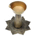 Alpana Brass Diya with stand (Gold & Antique finish) - WoodenTwist