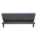 Penny Navy Blue Leatherette 3 Seater Sofa Cum Bed For Living Room - WoodenTwist